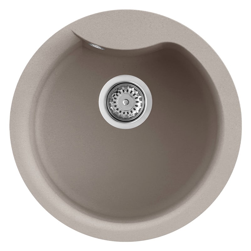 Lavello Tondo Elleci da incasso Ego ROUND Granitek Grigio Tortora LGEROU43