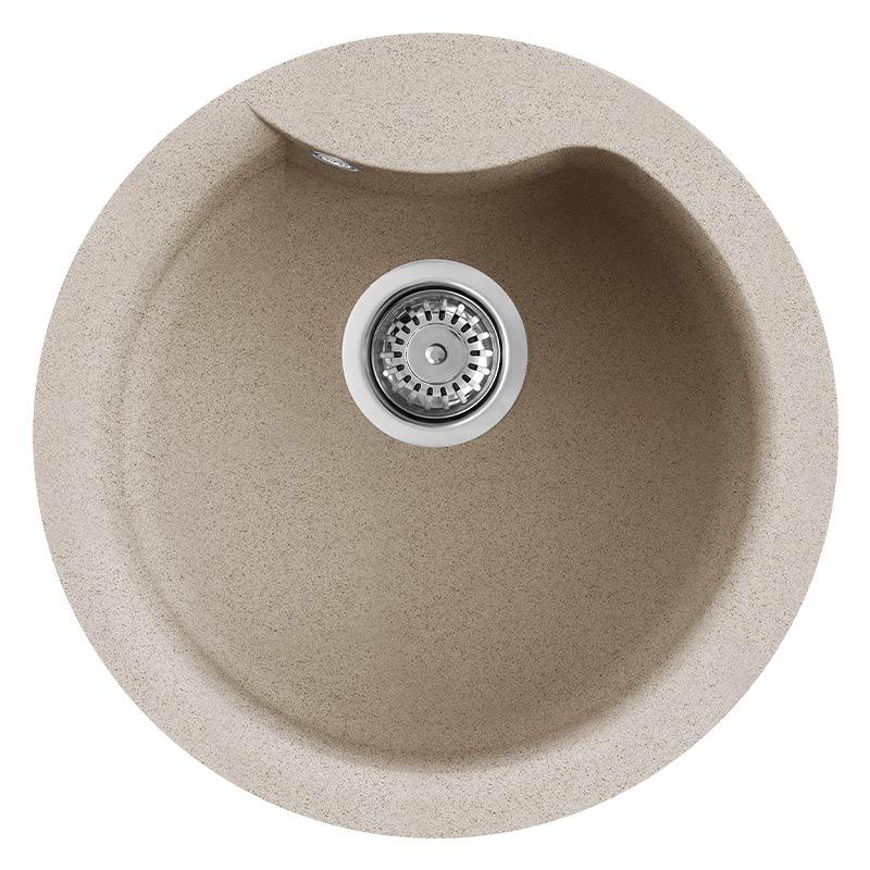 Lavello Tondo Elleci da incasso Ego ROUND Granitek Avena LGEROU51