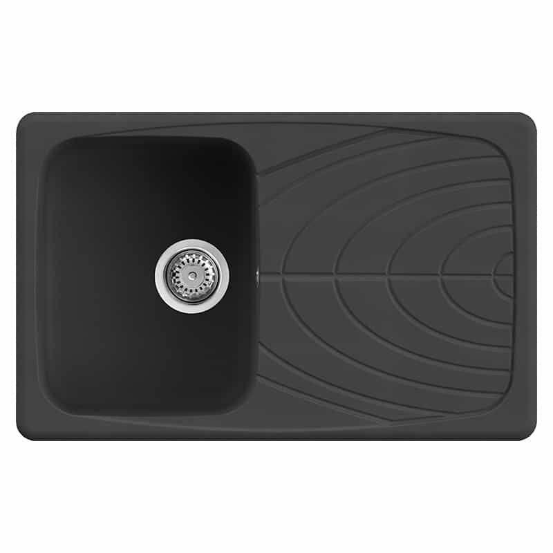 Lavello nero Elleci 1 vasca 79x50 Master 300