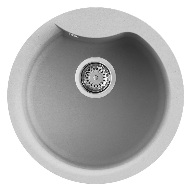 Lavello Tondo Elleci da incasso Ego ROUND Granitek Grigio Aluminium LMEROU79