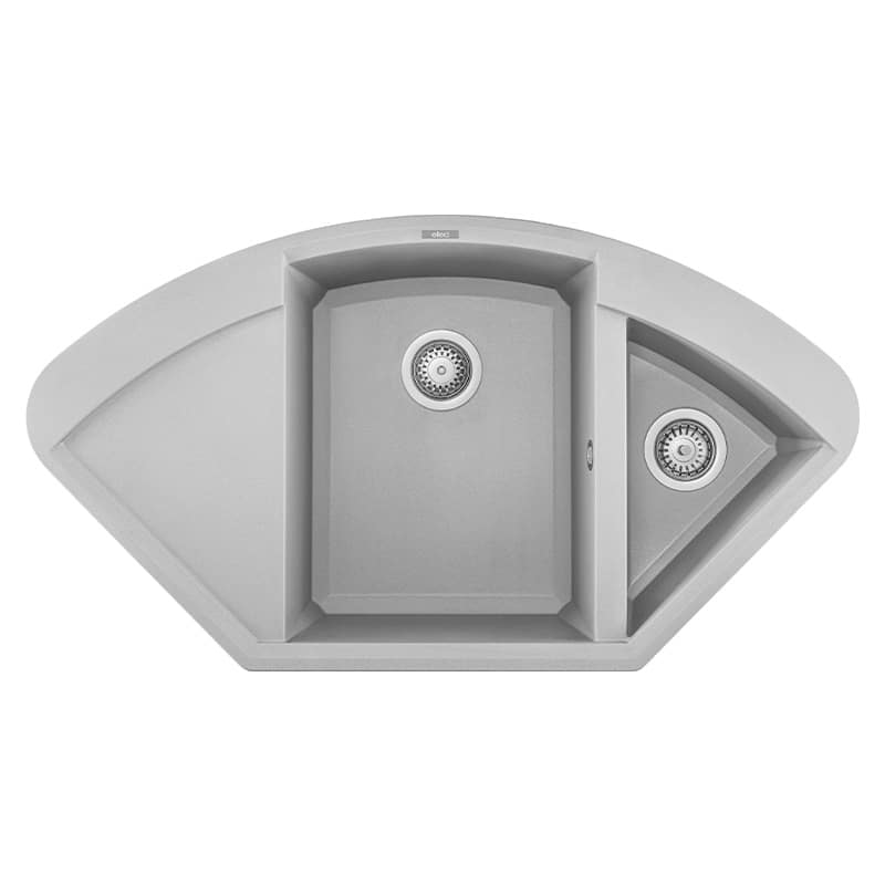 Lavello Elleci da incasso Easy CORNER Granitek Grigio Aluminium LMYCOR79