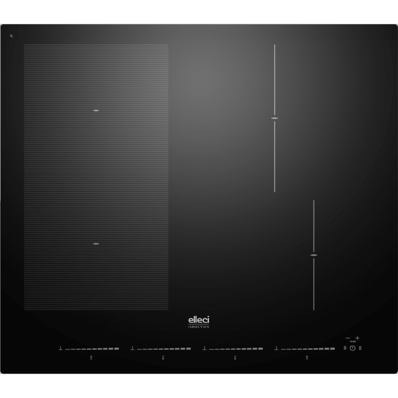 Piano Cottura Induzione Elleci Urban 60 Black da Incasso 4 Zone con Bridge PVIU601BK